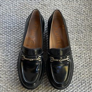 Sam Edelman Tully black lug sole loafers. Like new condition